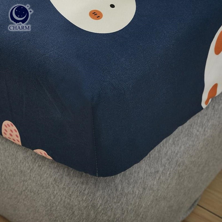 CHARM ชุดผ้าปูที่นอน + ผ้านวม 5 ฟุต 4 ชิ้น ลาย NAVY BUNNY คอลเลคชั่น DREAMY